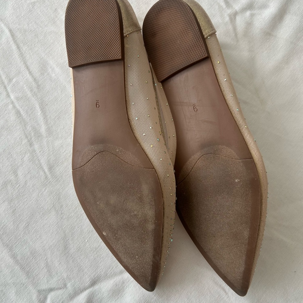Steve Madden Women's Glittering Beige Flats - Picture 6 of 6